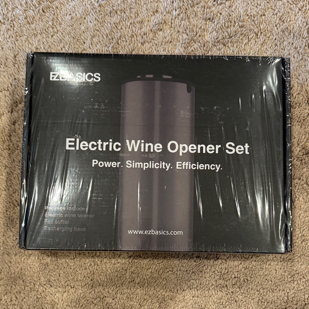 New! Electric Wine Opener Set